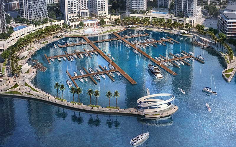CREEK MARINA YACHT CLUB The brand-new marina experience at the heart of the creek. The serene, vibrant lifestyle destination near Downtown Dubai.