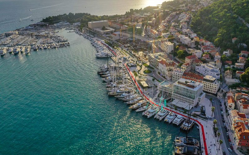 Marina with yachts in CROYA Yacht Charter Show