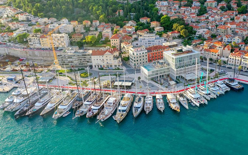 Marina with yachts in CROYA Yacht Charter Show
