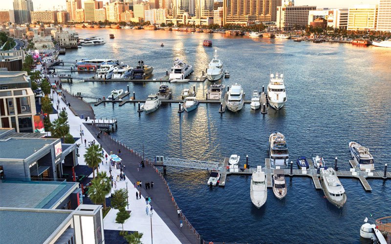 D-Marin Al Seef marina an exclusive quay sits in old Dubai, UAE, a vibrant space where Dubai’s heritage and culture meets!