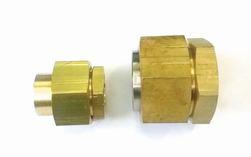Assembled brass hydraulic fittings for industrial pipelines by General Constructions Ifaistus