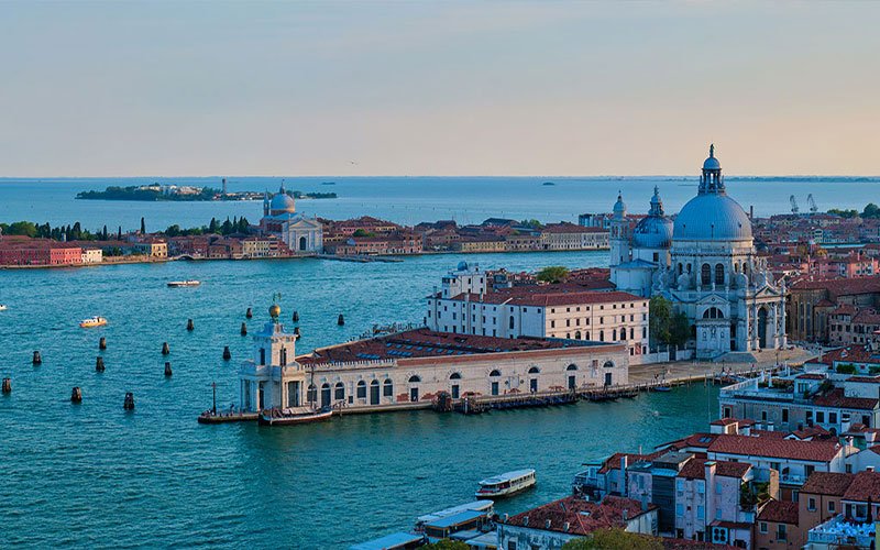 Venezia Photo on blue background