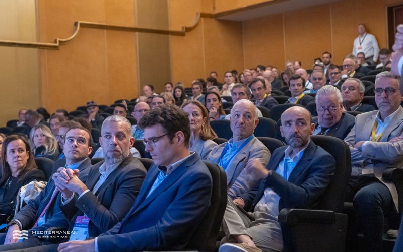 Attendees listening to keynote presentations at the Mediterranean Superyacht Forum