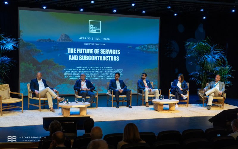 Conference session on the future of services and subcontractors at the Mediterranean Superyacht Forum