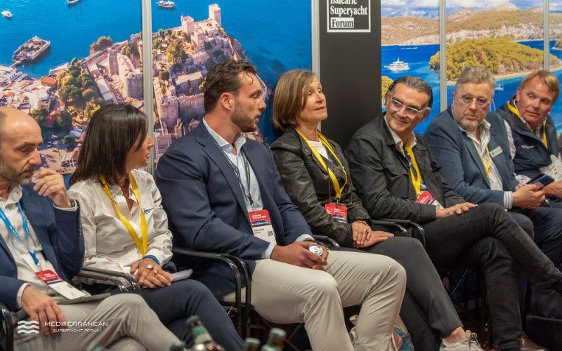 Attendees listening to keynote presentations at the Mediterranean Superyacht Forum