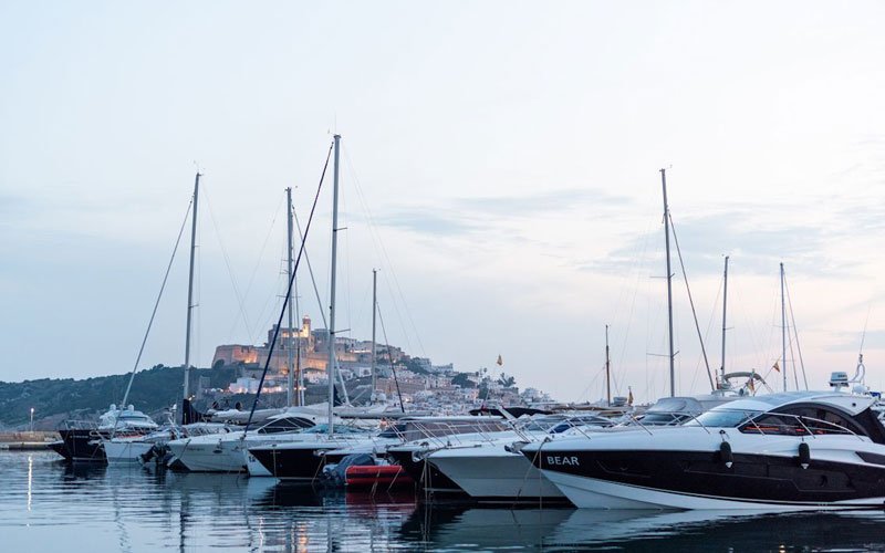 Luxury marina facilities managed by OCIBAR Group featuring superyachts, modern berths, waterfront promenades, and premium coastal infrastructure in top Mediterranean destinations.