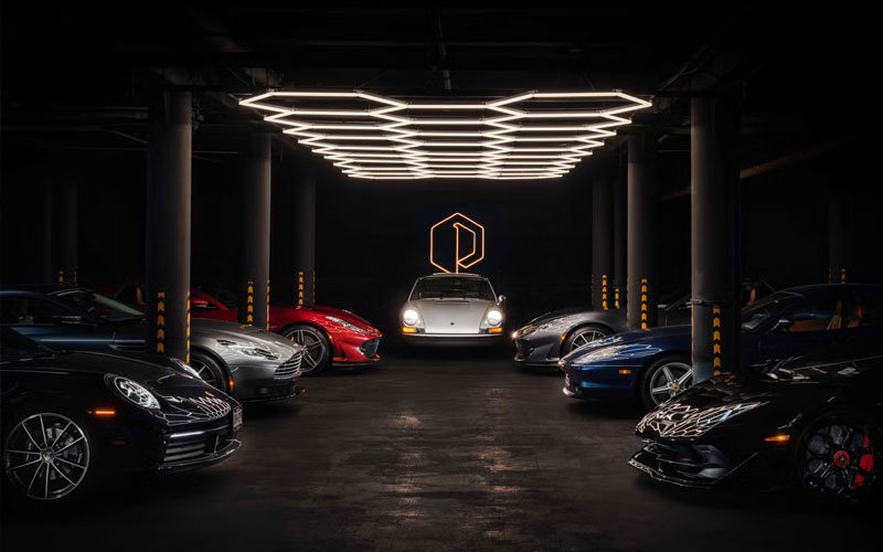 Luxury valet parking garage by PRO Parking Valet featuring premium cars in an exclusive indoor parking space