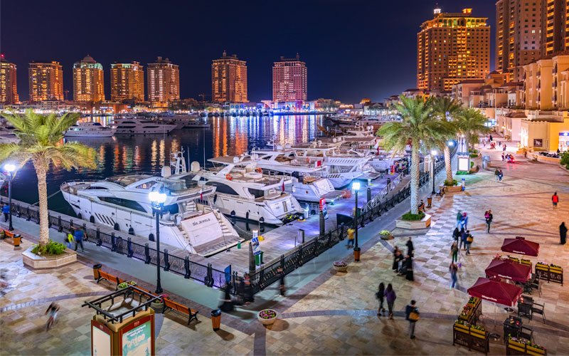 Porto Arabia is by far the largest of The Pearl-Qatar’s marine features and the original hub of social life at The Pearl - Qatar.