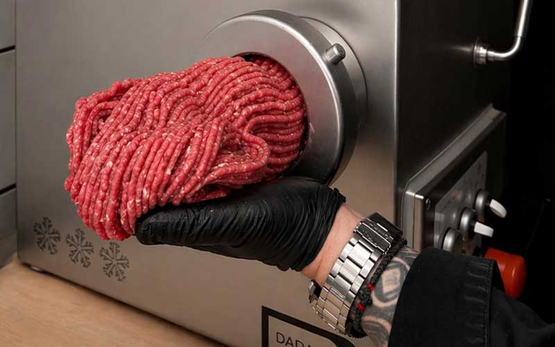 Fresh premium minced beef prepared by SOUVATZOGLOU Yacht Meat Delivery