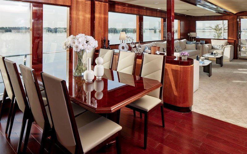 THE BOAT BY ADDRESS is aLuxury boat for a private cruise for two hours or more. Luxury suite accommodation including three bedrooms.