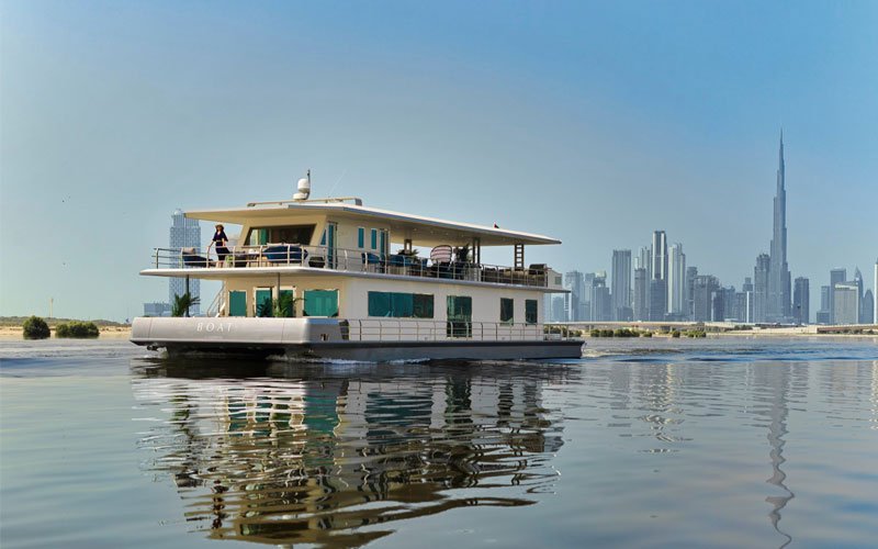 THE BOAT BY ADDRESS is aLuxury boat for a private cruise for two hours or more. Luxury suite accommodation including three bedrooms.
