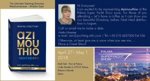 Palma Boat Show 2018! It would be a great pleasure to meet you and present Azimouthio Yachting Info Directory. Contact us to book an appointment today!
