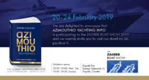 Invitation to Zagreb Boat Boat Show 2019! AZIMOUTHIO is participating as an exhibitor in the Zagreb Boat Show 2019 and we warmly invite you to our Stand.