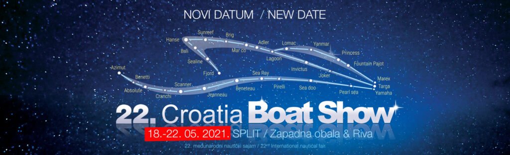 We are particularly delighted to announce the 22nd CROATIA BOAT SHOW, which will be held on the West Coast and Riva in Split from 18th to 22nd May 2021!