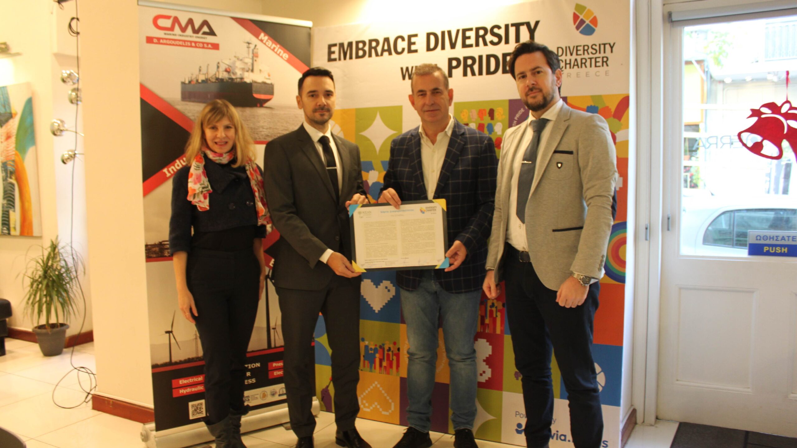 We are excited to announce an important milestone at CMA D. ARGOUDELIS & CO S.A., as we proudly sign the Diversity Charter for Greek businesses