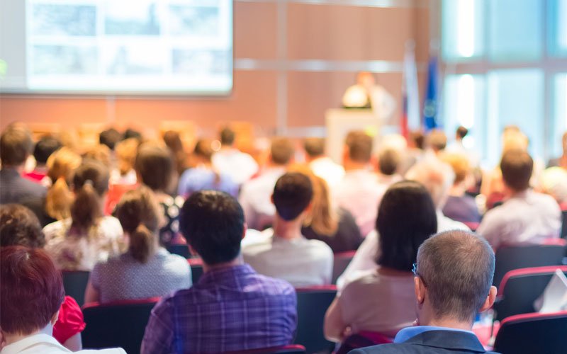 Business audience attending keynote presentation at Adriatic Nautical Business Forum conference