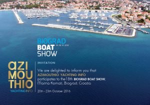 AZIMOUTHIO YACHTING INFO - BIOGRAND BOAT SHOW 2016! We proudlly announce the participation of AZIMOUTHIO YACHTING INFO  in the the Biogrand Boat Show 2016!